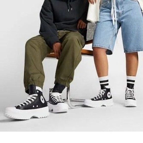 Converse CTAS Lugged 2.0 High Top Black Leather Boots Men 8.5‎ Women 10.5 - Picture 11 of 12